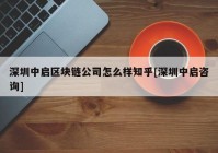 深圳中启区块链公司怎么样知乎[深圳中启咨询]