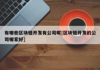 有哪些区块链开发有公司呢[区块链开发的公司哪家好]